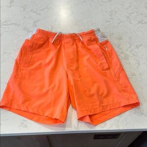 Birddogs Boom Bright Orange White Swim Shorts